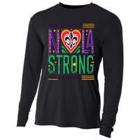 Funny Louisiana Culture T Vintag We Stand Nola Strong Appare Cooling Performance Long Sleeve Crew