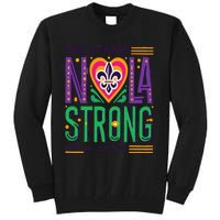 Funny Louisiana Culture T Vintag We Stand Nola Strong Appare Tall Sweatshirt