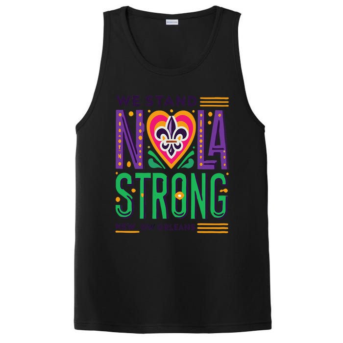 Funny Louisiana Culture T Vintag We Stand Nola Strong Appare PosiCharge Competitor Tank