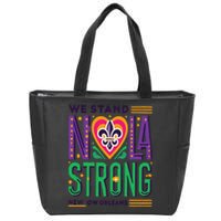 Funny Louisiana Culture T Vintag We Stand Nola Strong Appare Zip Tote Bag