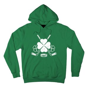 Four Leaf Clover Ice Hockey Player St Patricks Day Irish Meaningful Gift Hoodie