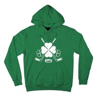 Four Leaf Clover Ice Hockey Player St Patricks Day Irish Meaningful Gift Hoodie