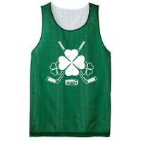 Four Leaf Clover Ice Hockey Player St Patricks Day Irish Meaningful Gift Mesh Reversible Basketball Jersey Tank