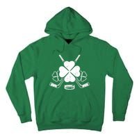 Four Leaf Clover Ice Hockey Player St Patricks Day Irish Meaningful Gift Tall Hoodie