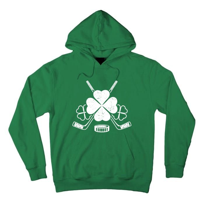 Four Leaf Clover Ice Hockey Player St Patricks Day Irish Meaningful Gift Tall Hoodie