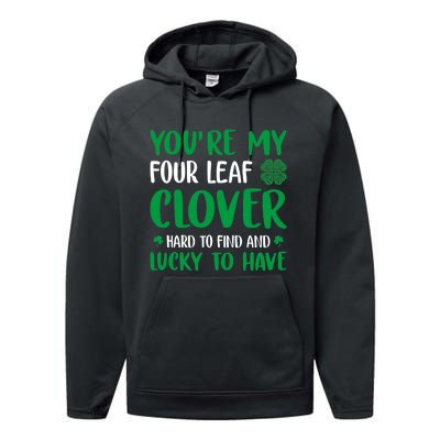 Four Leaf Clover Ireland Irish Proud St.Patrick's Day Performance Fleece Hoodie