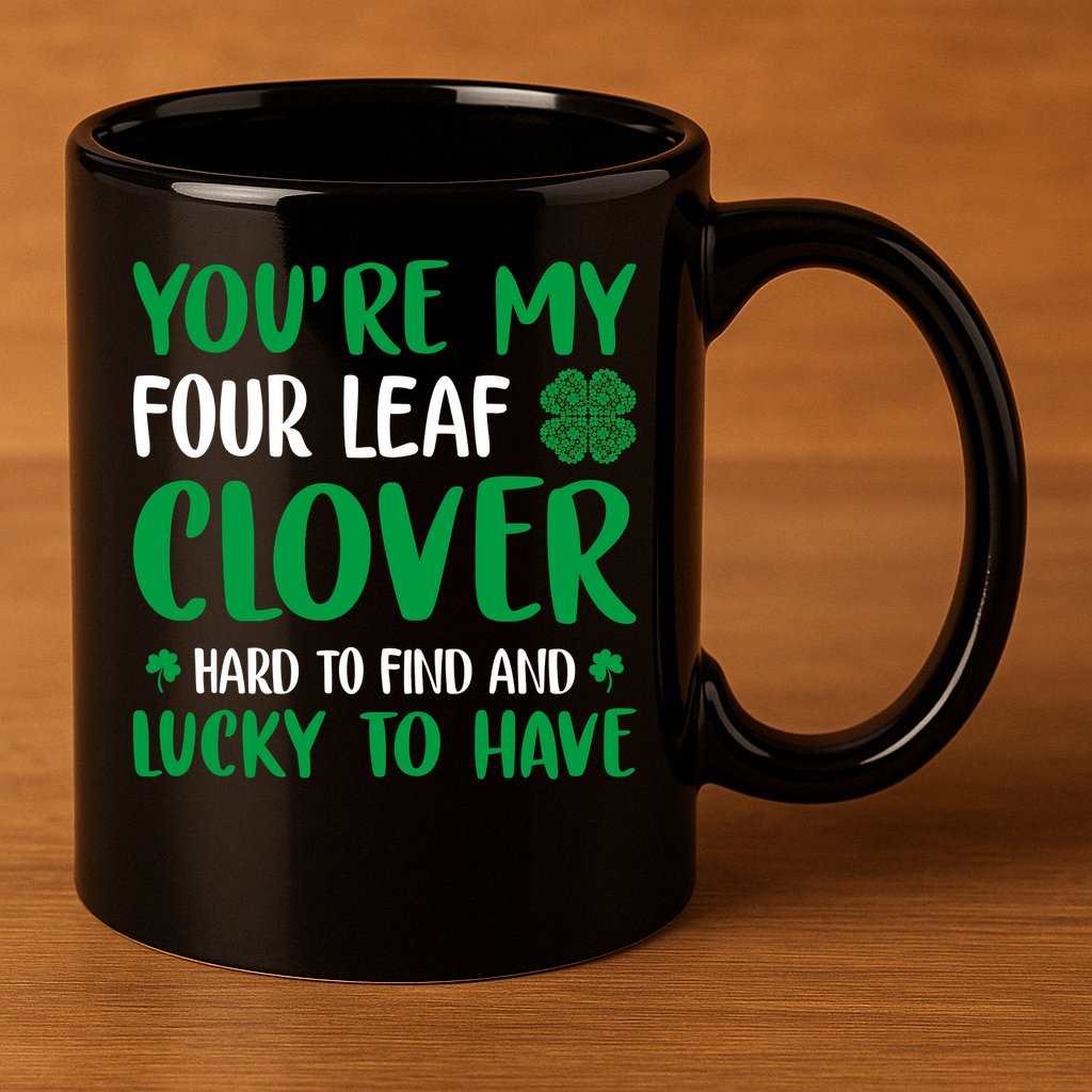 Four Leaf Clover Ireland Irish Proud St.Patrick's Day 11oz C Handle Ceramic Mug