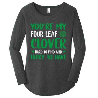 Four Leaf Clover Ireland Irish Proud St.Patrick's Day Women's Perfect Tri Tunic Long Sleeve Shirt