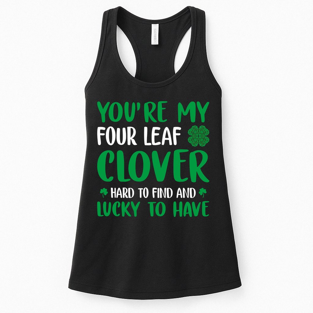 Four Leaf Clover Ireland Irish Proud St.Patrick's Day Womens Tank Top