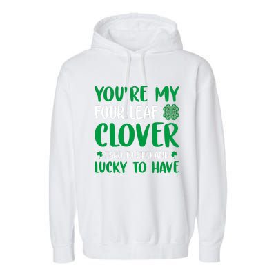 Four Leaf Clover Ireland Irish Proud St.Patrick's Day Garment-Dyed Fleece Hoodie