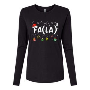 FA (LA)8 Christmas Santa Fa La Math Teacher  Womens Cotton Relaxed Long Sleeve T-Shirt