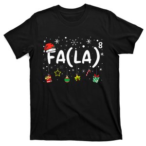 FA (LA)8 Christmas Santa Fa La Math Teacher  T-Shirt