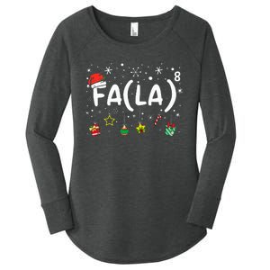 FA (LA)8 Christmas Santa Fa La Math Teacher  Women's Perfect Tri Tunic Long Sleeve Shirt