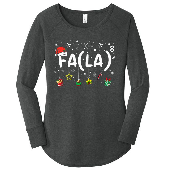 FA (LA)8 Christmas Santa Fa La Math Teacher  Women's Perfect Tri Tunic Long Sleeve Shirt