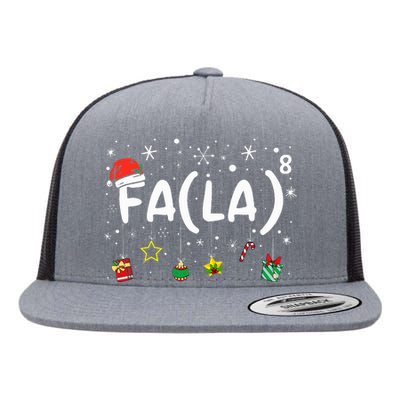 FA (LA)8 Christmas Santa Fa La Math Teacher  Flat Bill Trucker Hat