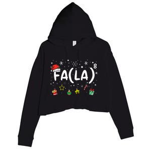 FA (LA)8 Christmas Santa Fa La Math Teacher  Crop Fleece Hoodie