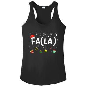 FA (LA)8 Christmas Santa Fa La Math Teacher  Ladies PosiCharge Competitor Racerback Tank