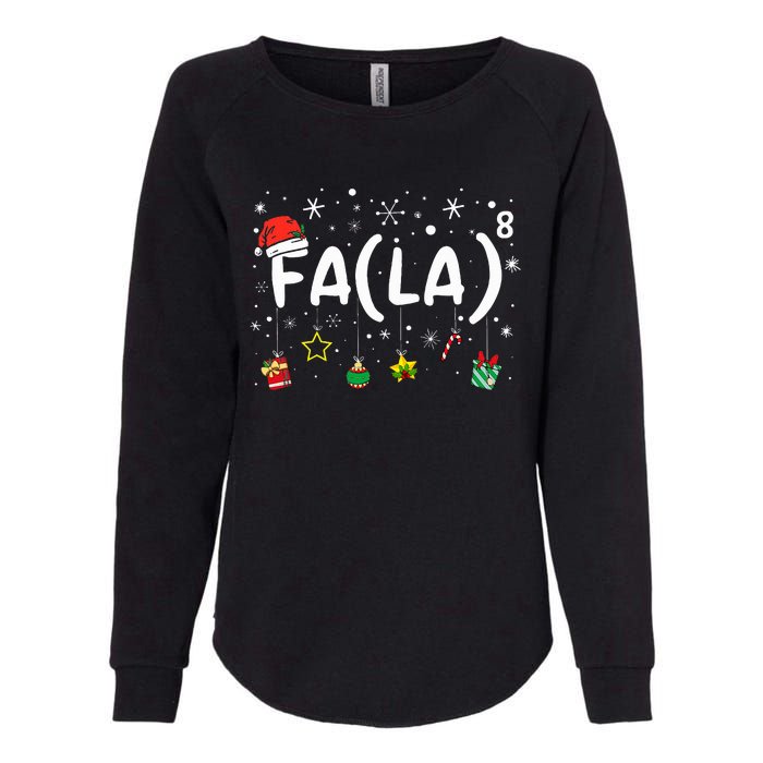 FA (LA)8 Christmas Santa Fa La Math Teacher  Womens California Wash Sweatshirt