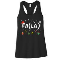 FA (LA)8 Christmas Santa Fa La Math Teacher  Women's Racerback Tank