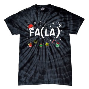 FA (LA)8 Christmas Santa Fa La Math Teacher  Tie-Dye T-Shirt