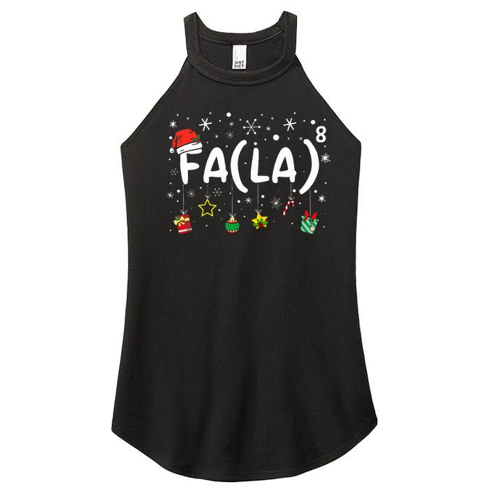 FA (LA)8 Christmas Santa Fa La Math Teacher  Women's Perfect Tri Rocker Tank