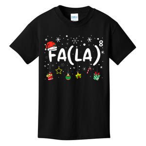 FA (LA)8 Christmas Santa Fa La Math Teacher  Kids T-Shirt