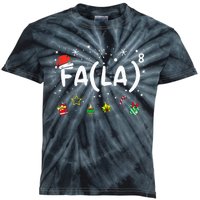 FA (LA)8 Christmas Santa Fa La Math Teacher  Kids Tie-Dye T-Shirt