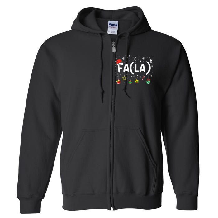 FA (LA)8 Christmas Santa Fa La Math Teacher  Full Zip Hoodie