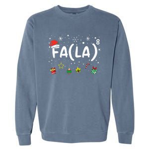 FA (LA)8 Christmas Santa Fa La Math Teacher  Garment-Dyed Sweatshirt