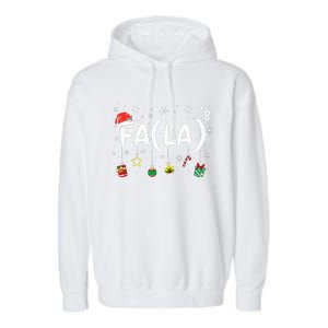 FA (LA)8 Christmas Santa Fa La Math Teacher  Garment-Dyed Fleece Hoodie