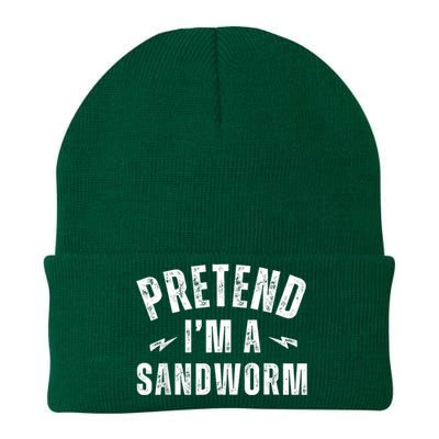 Funny Lazy Costume Last Minute Pretend IM A Sandworm Knit Cap Winter Beanie