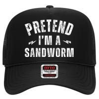 Funny Lazy Costume Last Minute Pretend IM A Sandworm High Crown Mesh Back Trucker Hat