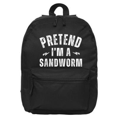 Funny Lazy Costume Last Minute Pretend IM A Sandworm 16 in Basic Backpack