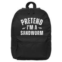 Funny Lazy Costume Last Minute Pretend IM A Sandworm 16 in Basic Backpack