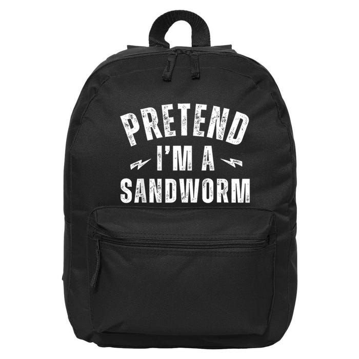 Funny Lazy Costume Last Minute Pretend IM A Sandworm 16 in Basic Backpack
