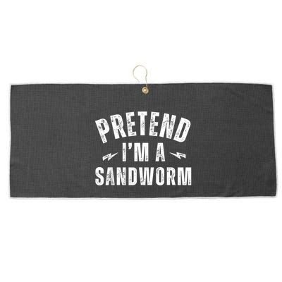 Funny Lazy Costume Last Minute Pretend IM A Sandworm Large Microfiber Waffle Golf Towel