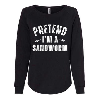 Funny Lazy Costume Last Minute Pretend IM A Sandworm Womens California Wash Sweatshirt