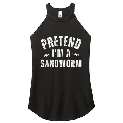 Funny Lazy Costume Last Minute Pretend IM A Sandworm Women's Perfect Tri Rocker Tank