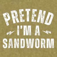 Funny Lazy Costume Last Minute Pretend IM A Sandworm Garment-Dyed Women's Muscle Tee