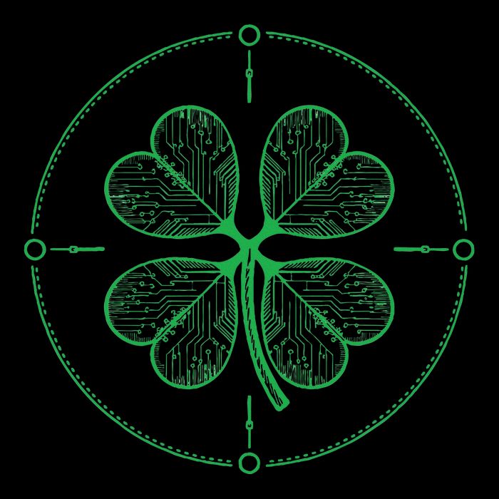 Four Leaf Clover Blueprint Engineer St Patrick Day Architect Flat Bill Trucker Hat