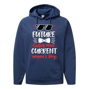 Future Ladies Current Mama's Funny Mama Valentines Gift Performance Fleece Hoodie