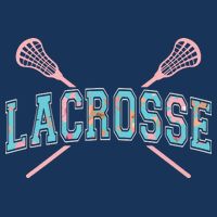 Floral Lacrosse Crossed Sticks LAX Girly Teal Pink Head T-Shirt