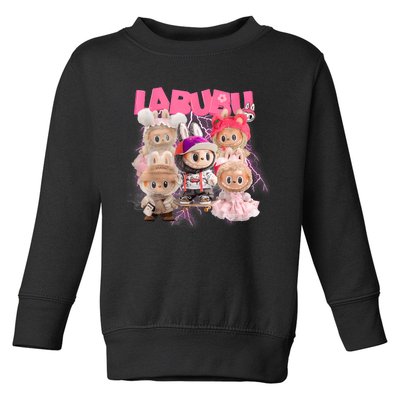 Funny Labubu Cute Labubu The Monsters Meme Vintage Toddler Sweatshirt