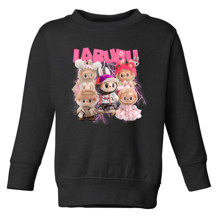 Funny Labubu Cute Labubu The Monsters Meme Vintage Toddler Sweatshirt