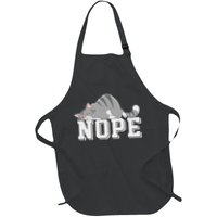 Funny Lazy Cat Nope Not Today Cat Full-Length Apron With Pockets