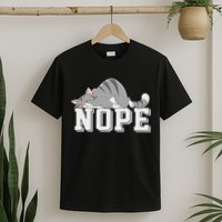 Funny Lazy Cat Nope Not Today Cat T-Shirt