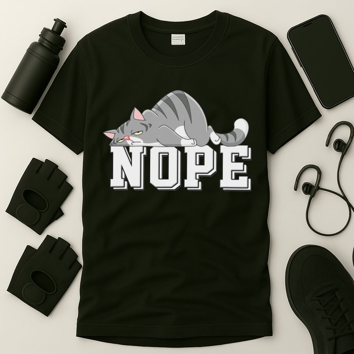 Funny Lazy Cat Nope Not Today Cat T-Shirt