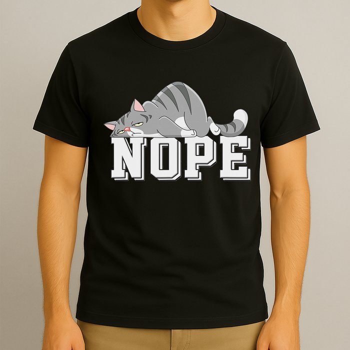 Funny Lazy Cat Nope Not Today Cat T-Shirt