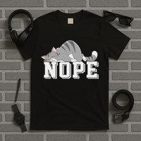 Funny Lazy Cat Nope Not Today Cat T-Shirt