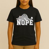 Funny Lazy Cat Nope Not Today Cat T-Shirt